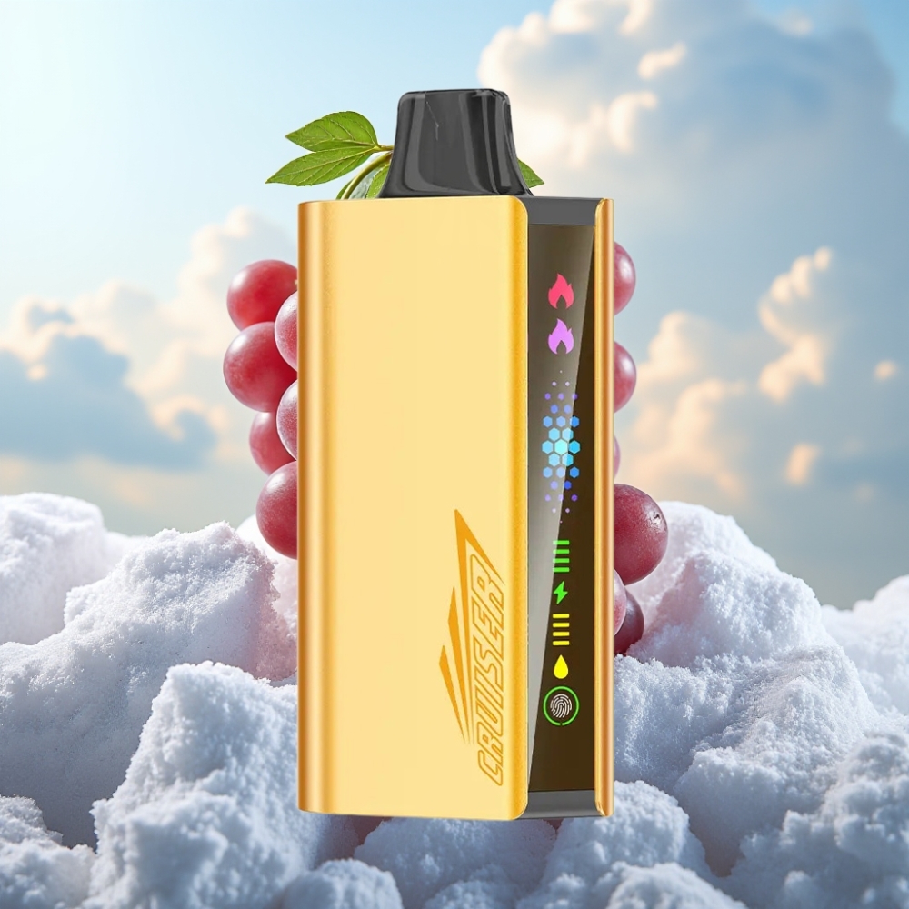 JNR Cruiser 12000 Pufova Bez Punjenja, 3500 mAh Baterija, 25ml Tekućina, Dual Mesh 1.2ohm, Grape Ice