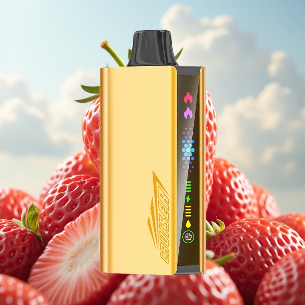 JNR Cruiser 12000 Pufova Bez Punjenja Dispozabil Vape – 25ml Tečnost, 12000 Pufova, Jagoda Chupa Chups, 50mg/mL Nikotina