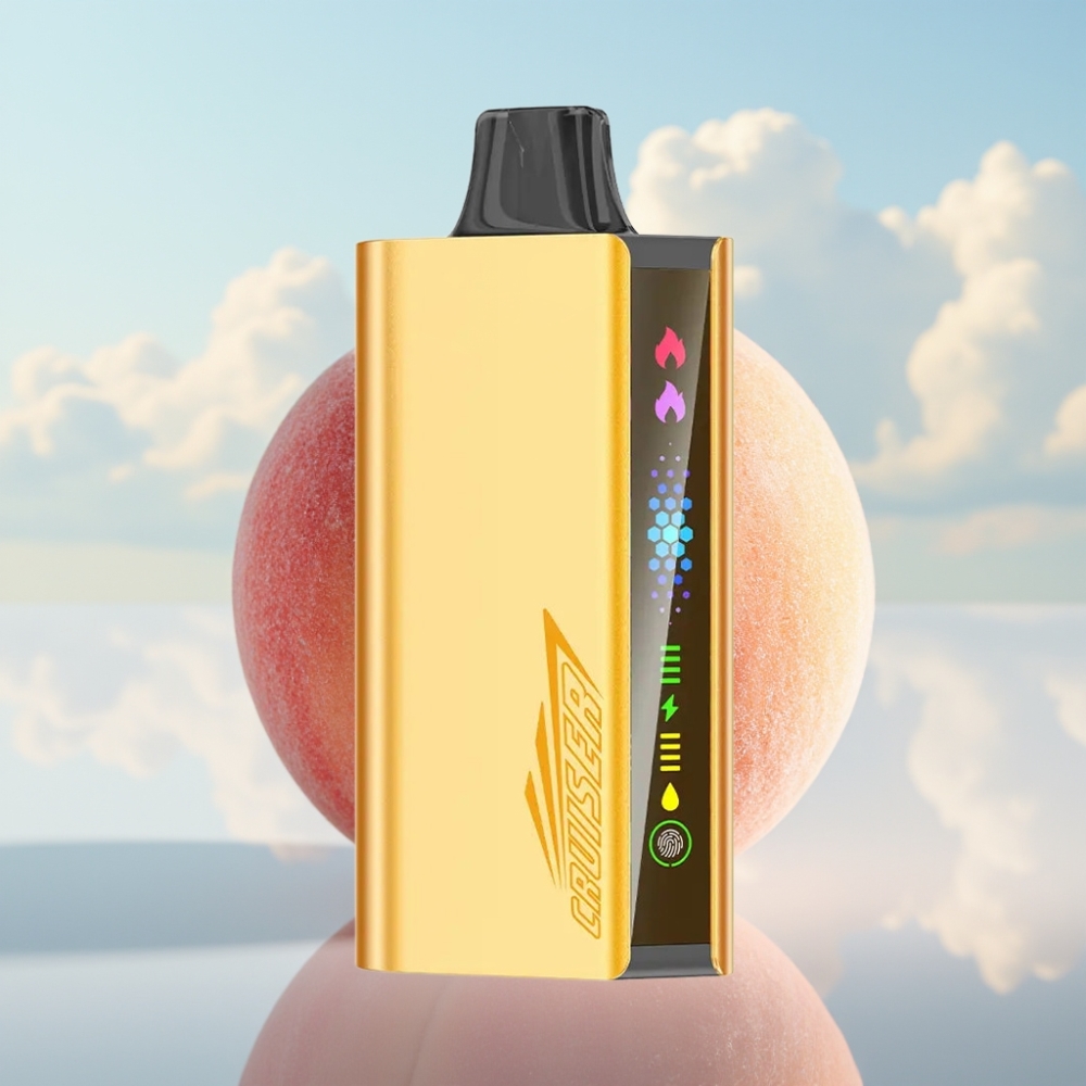 JNR Cruiser 12000 Pufova No-Charge Dispozabil Vape Breskva Led – 25ml Tečnost, 3500 mAh Baterija, 1.2ohm Dual Mesh Coil