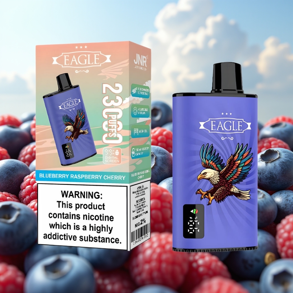 JNR EAGLE Smart 23000 Puffs Dispozabil Vape Боровница Малина Трешња – 25ml, 2% никотин, 750mAh, Digital Screen