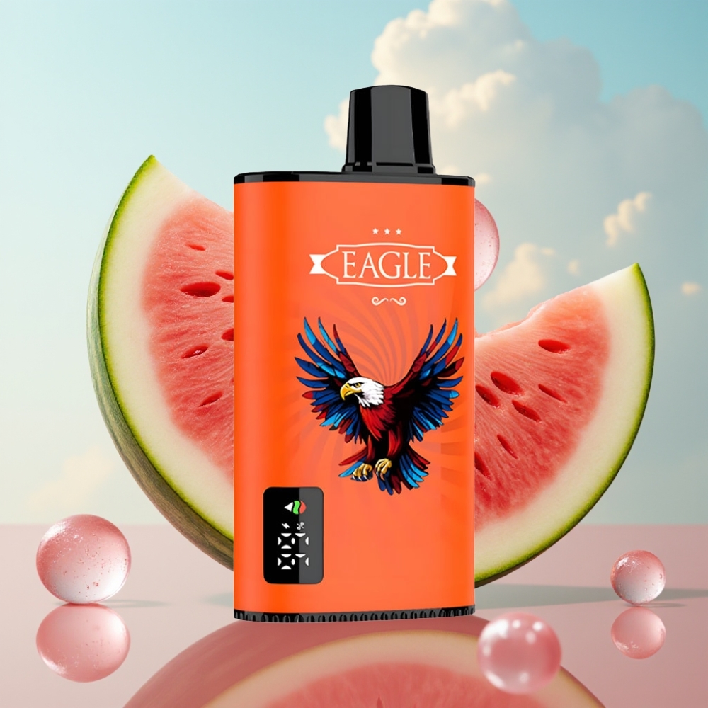 JNR EAGLE Smart 23000 Puffs Dispozabil Vape Bubica lubenica, Digital ekran, 1.0ohm Mesh Coil, 750mAh baterija