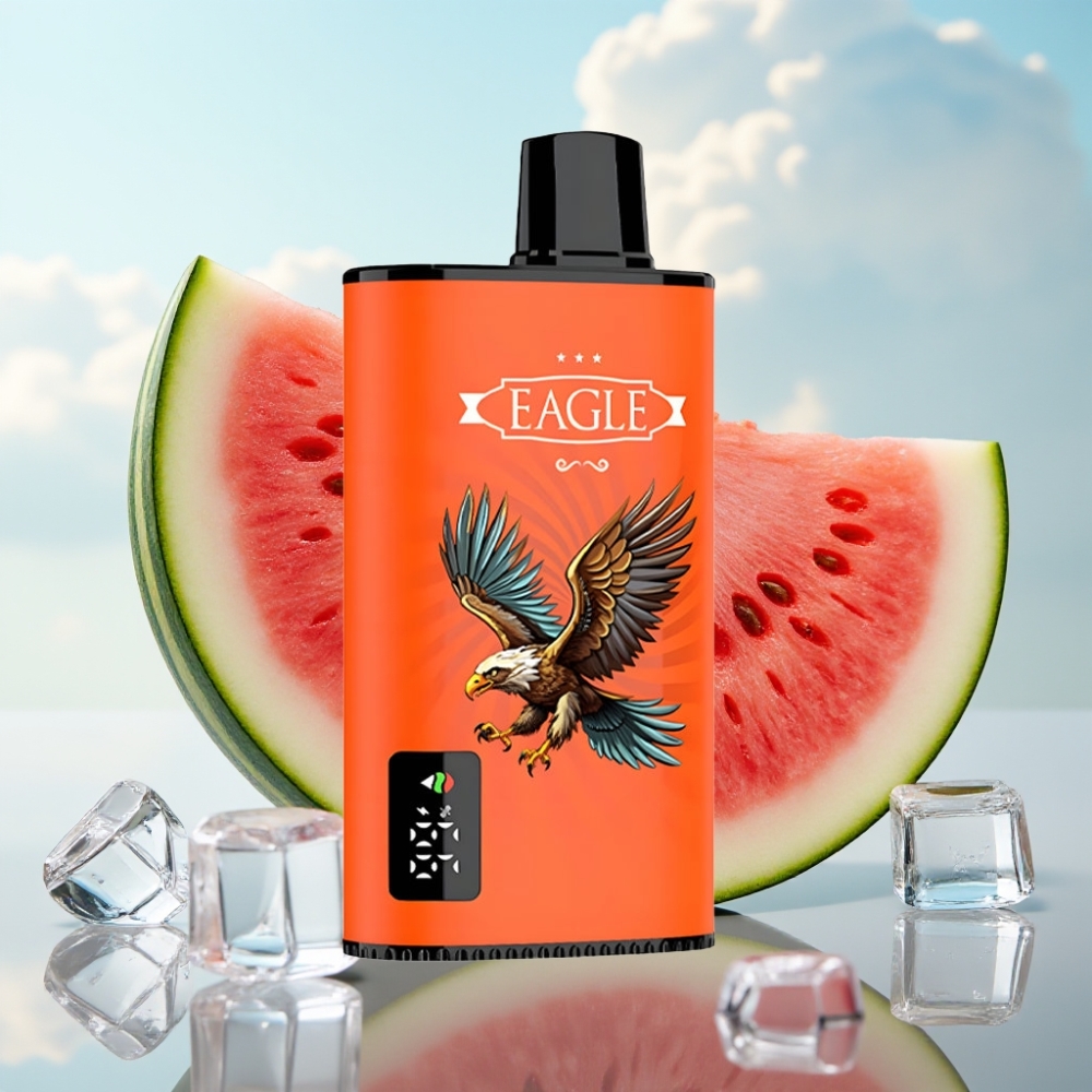 JNR EAGLE Smart 23000 Puffs Dispozabil Vape Lubenica Led, Digital Ekran, 1.0ohm Mesh Kalem, Podesivi Protok Vazduha