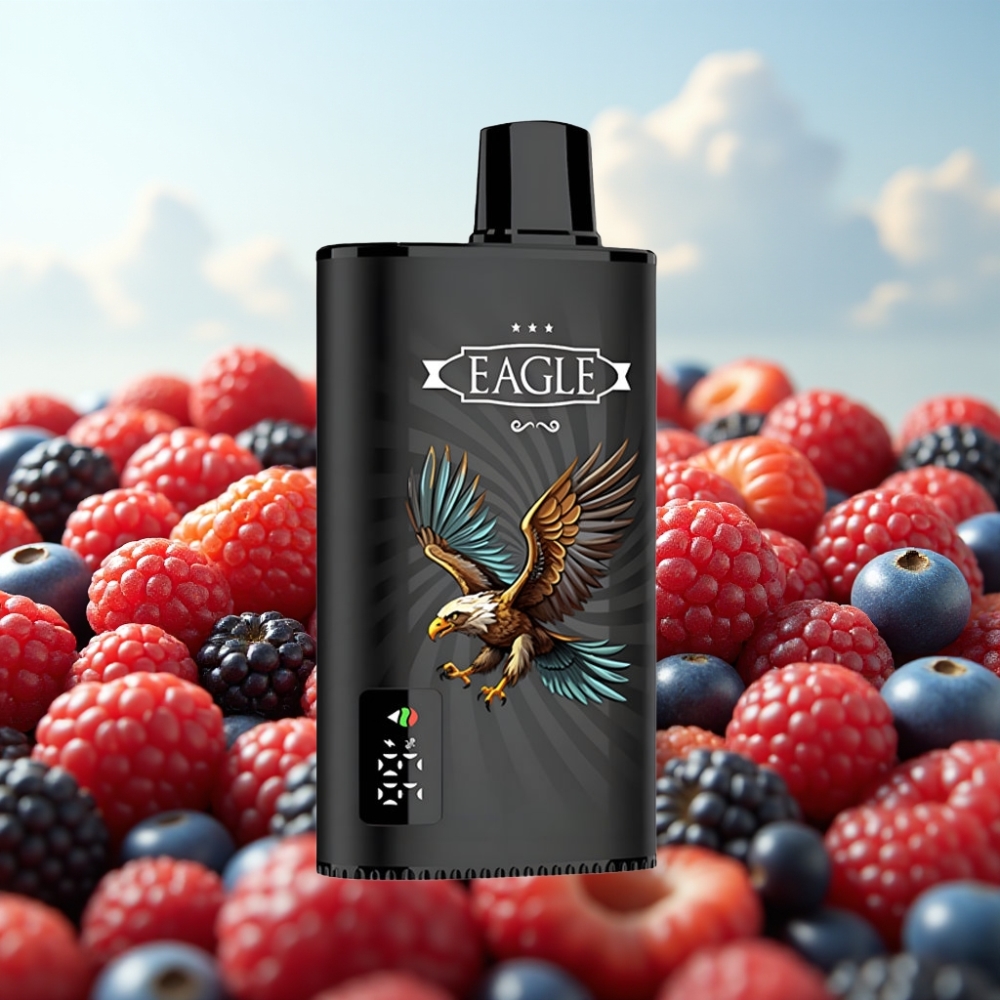 JNR EAGLE Smart 23000 Pufova Jednokratna Vejp – Digitalni Ekran, 1.0ohm Mesh Kalem, Podesivi Protok Vazduha, Mešane Bobice