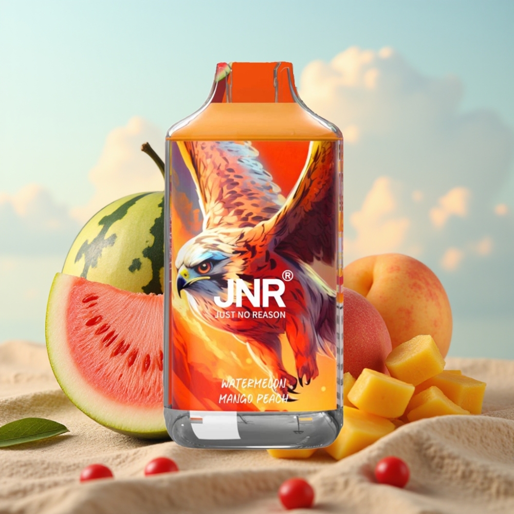 JNR Falcon 16000 Puffs Dispozabil Vape Lubenica Mango Breskva – 850 mAh, 22ml, Dual Mesh Coil