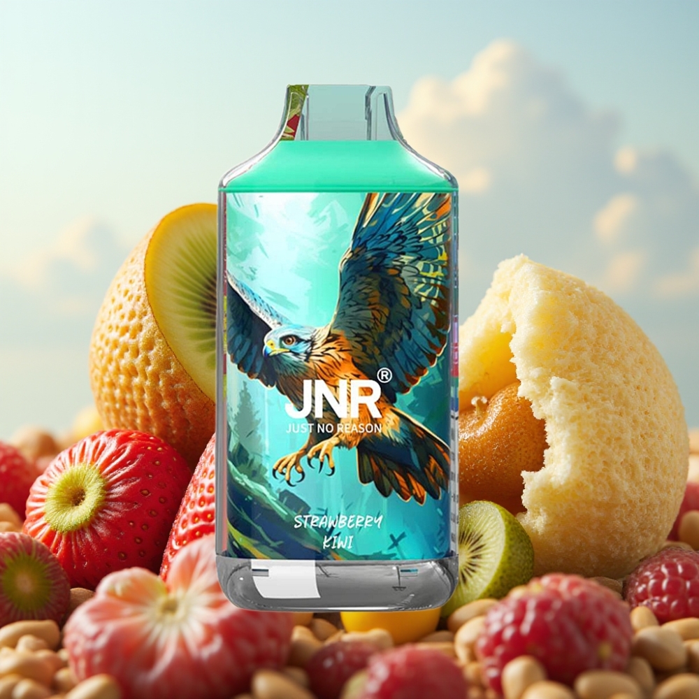 JNR Falcon 16000 Puffs Dizposable Vape Jagoda Kivi – 850 mAh, 22ml, Dual Mesh Coil