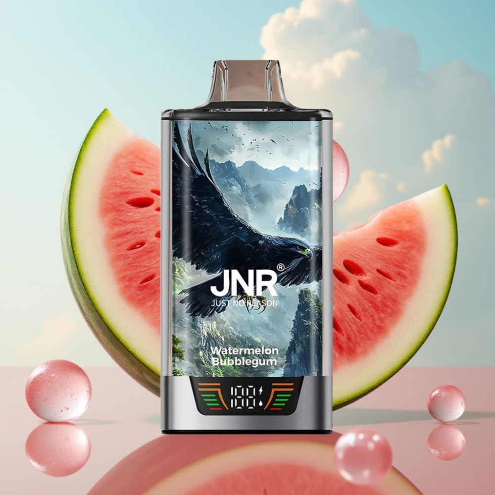 JNR Falcon Pro 28000 Dispozabil Vape Лубеница жвачка – 30ml, 28000 пуфова, 5% никотина, USB Type-C