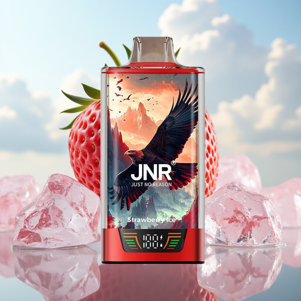 JNR Falcon Pro 28000 Dispozabil Vape Jagoda Led - 30ml, 950mAh, 28000 Puffova, 5% Nikotina