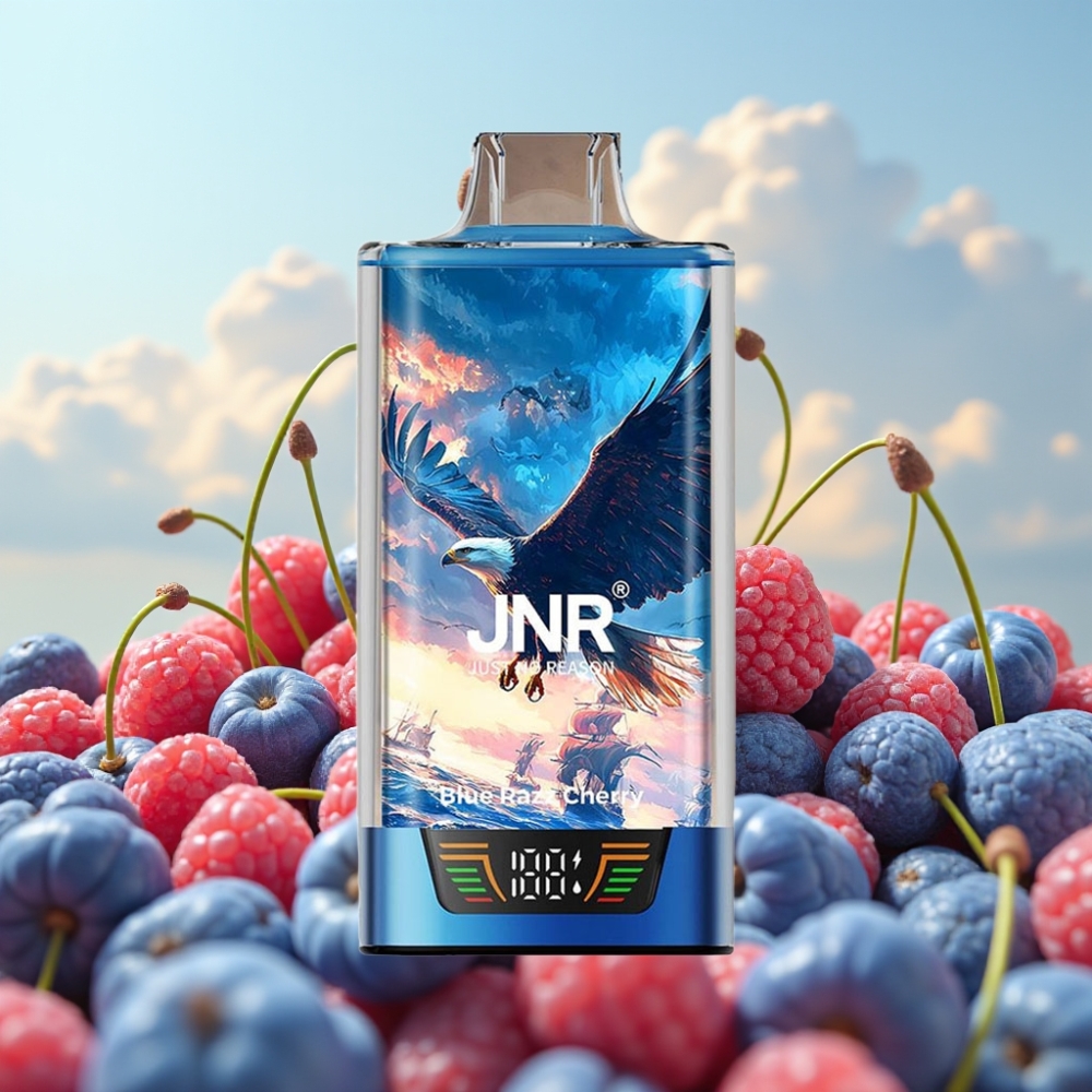 JNR Falcon Pro 28000 Dispozabil Vape Plavo Malina Trešnja – 30ml, 950mAh, 28000 Pufova, 5% Nikotina