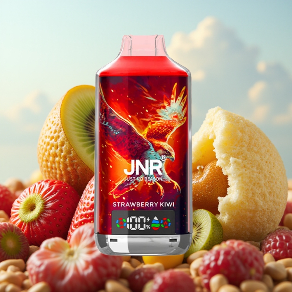 JNR Falcon X 18000 Puffs Dispozabil Vape Jagoda-Kivi, 24ml tečnost, Dual Mesh Coil, Type-C punjenje