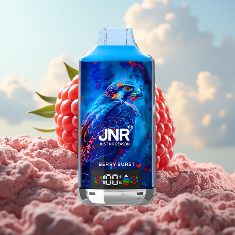 JNR Falcon X 18000 Puffs Dispozabil Vape Jagodna Eksplozija – 18000 Pufova, 750mAh, 24ml, Dual Mesh Coil, Digitalni displej, Type-C punjenje