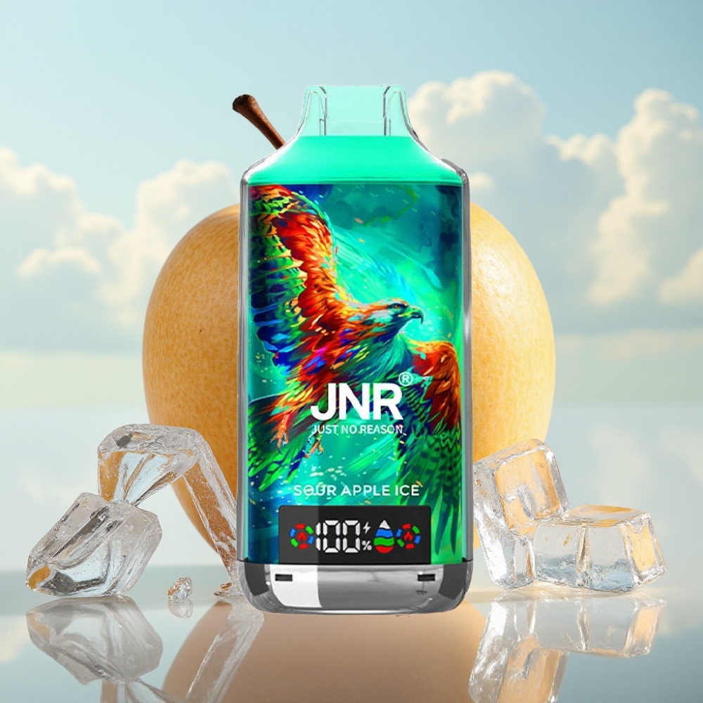 JNR Falcon X 18000 Puffs Dispozabil Vape Kisela Jabuka Led, 24ml, Dual Mesh Coil, Type-C