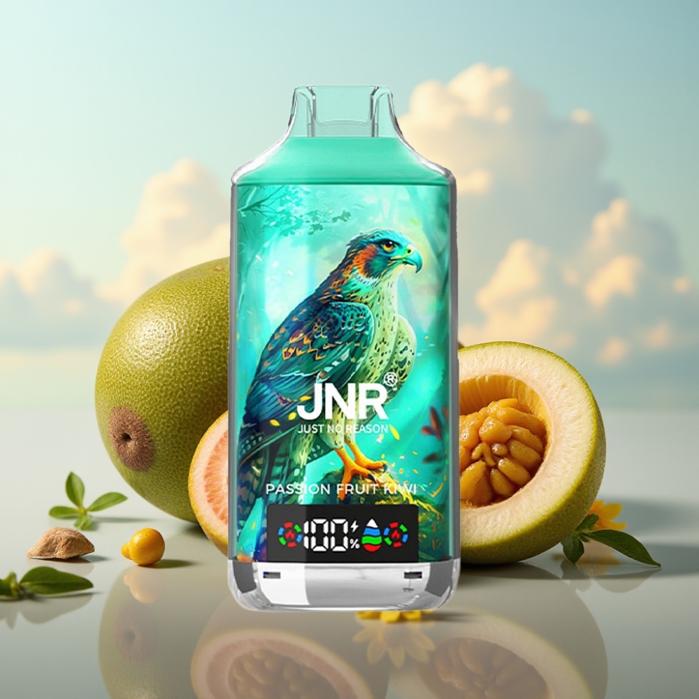JNR Falcon X 18000 Puffs Dispozabil Vape Pasiflora Kivi, 24ml, Dual Mesh Coil, Type-C