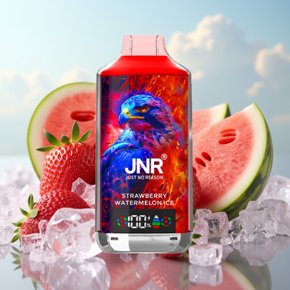 JNR Falcon X 18000 Puffs Dizpozejbl vape jagoda lubenica led 18000 Puffs, 24ml, Dual Mesh Coil