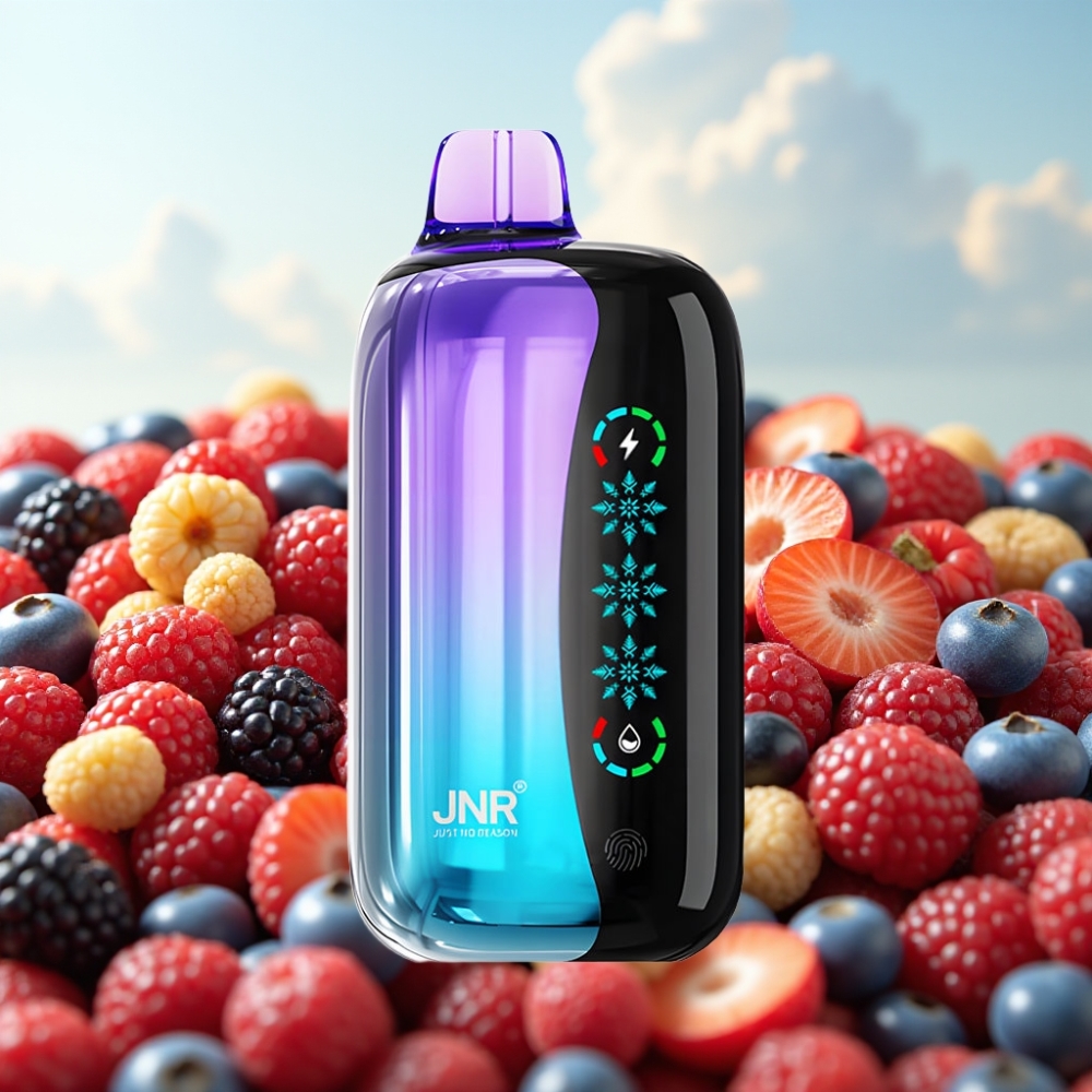 JNR Flex Ice 21000 Pufova Jednokratna Vejp sa Podešavanjem Ledene Hladnoće, 26ml Tekućine, 1.2 Ohm Dual Mesh, Mešane Bobice