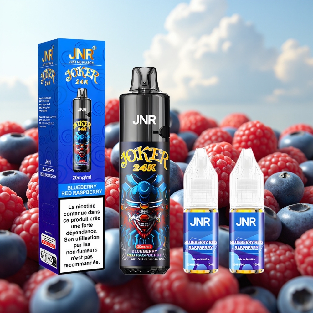 JNR Joker 24K Puffs Dispozabil Vape Borovnica Crvena Malina – 24000 Pufova, 10ml, 800mAh