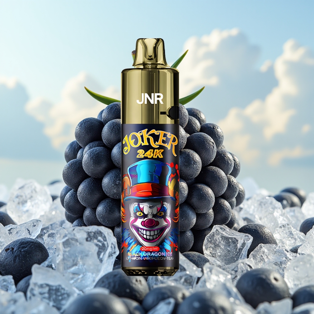 JNR Joker 24K Puffs Dispozabil Vape Crni Zmaj Led – 24000 Pufova, 2% Nikotina, 800mAh Baterija, Type-C Punjenje