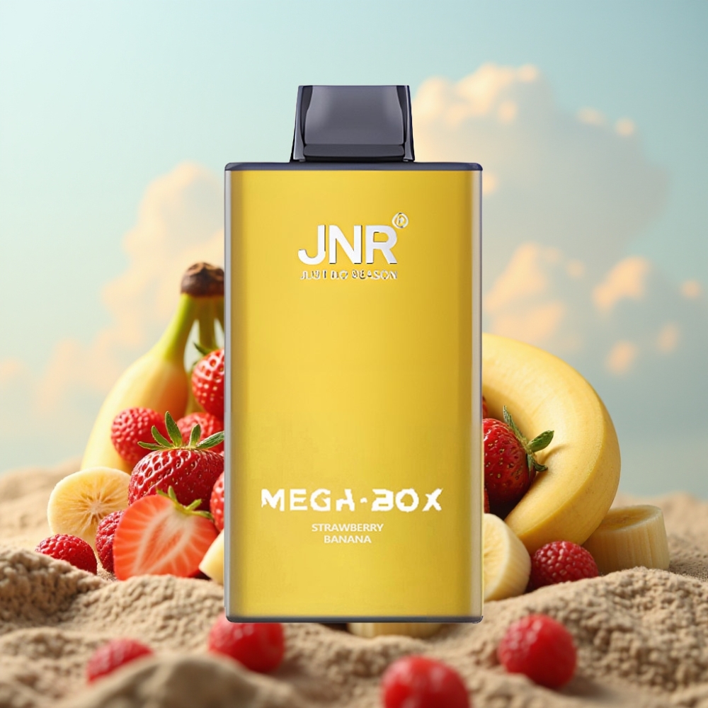 JNR Mega Box 25000 Pufova Dispozabil Vape Jagoda Banana - 30ml, Dual Mesh Coil, Type-C Punjenje