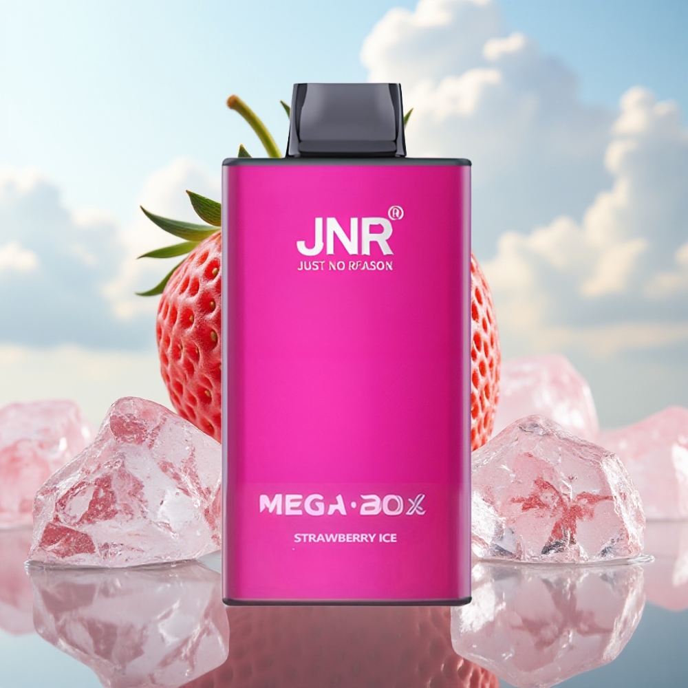 JNR Mega Box 25000 Pufova Dispozabil Vape Jagoda Led, 30ml tečnost, 850mAh baterija, Dual Mesh Coil
