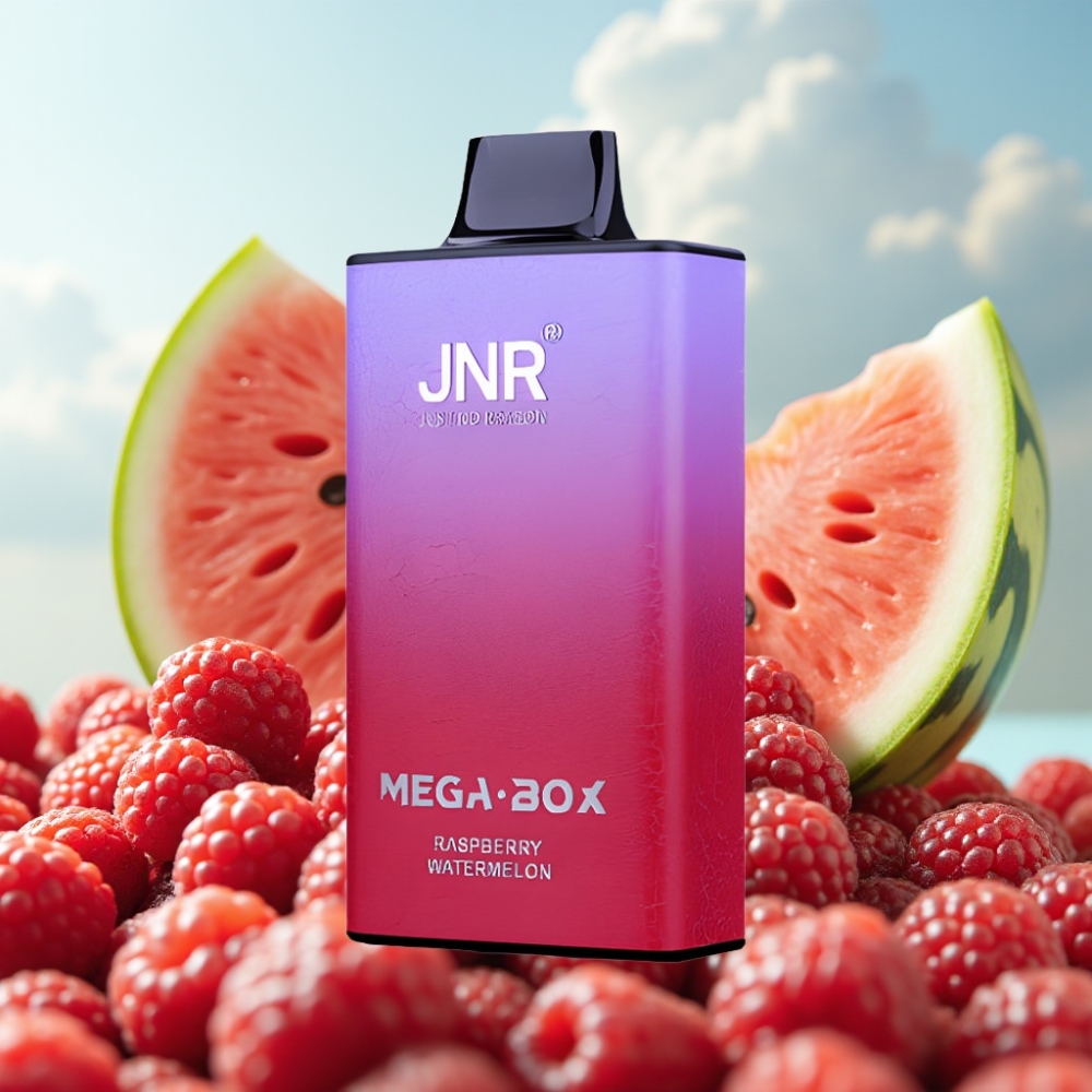 JNR Mega Box 25000 Pufova Dispozabil Vape Malina Lubenica – 30ml, 850mAh, Dual Mesh Coil