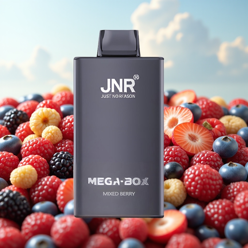 JNR Mega Box 25000 Pufova Dispozabil Vape - Mešano bobičasto voće, 30ml tečnost, 850mAh baterija, Dual Mesh Coil