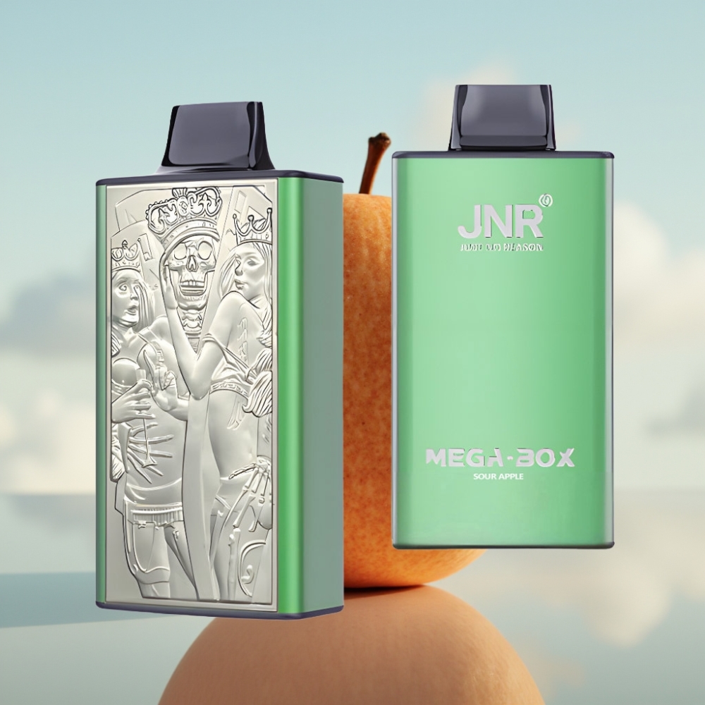 JNR Mega Box 25000 Pufova Dispozabilna Vape Kisela Jabuka – 30ml, 850mAh, Dual Mesh Coil