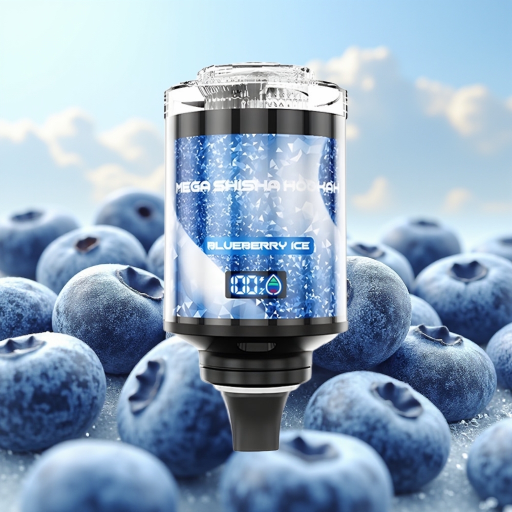 JNR Mega Shisha Hookah 100K Desktop Kompatibilnost - Borovnica Led, 100000 pufova, 60ml tečnost, 2200mAh baterija