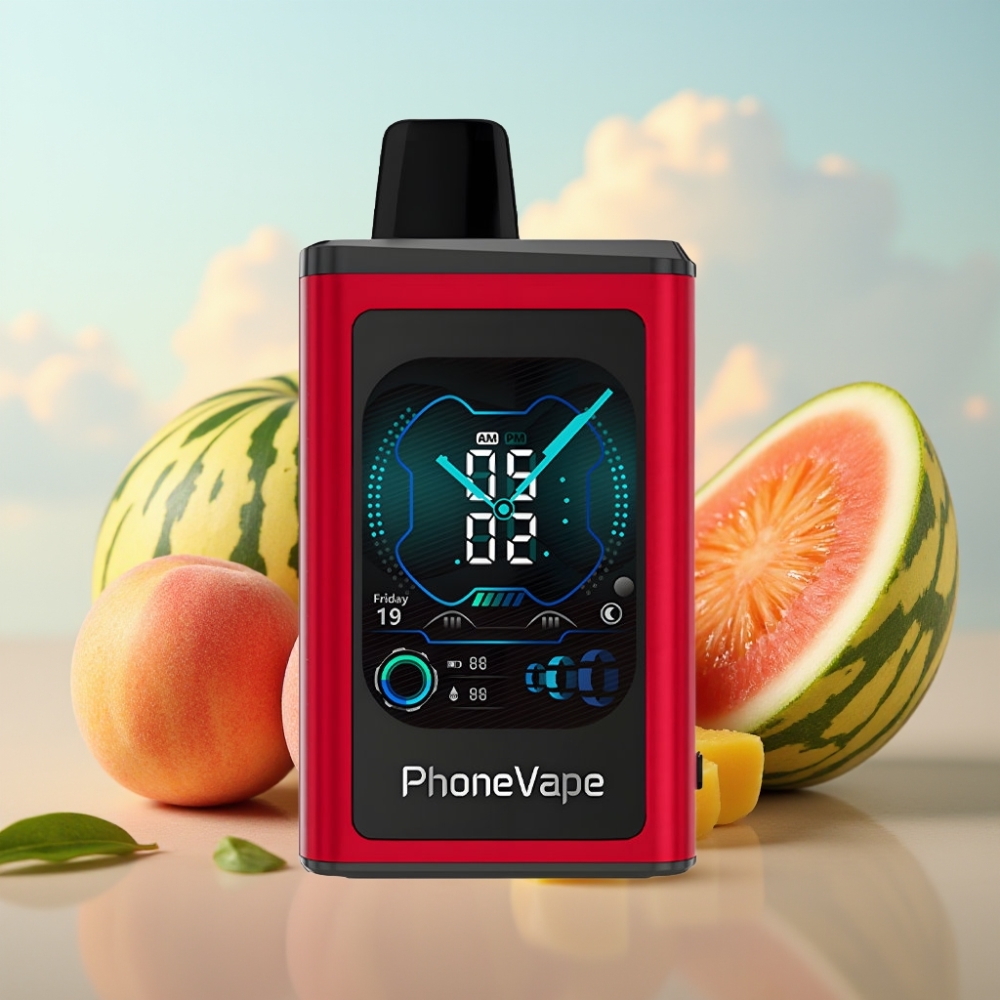 JNR PhoneVape 30000 puffs Dispozabil Vape Breskva Mango Lubenica – 850mAh, Turbo Mod, Podešavanje Protoka Vazduha, 30000 pufova