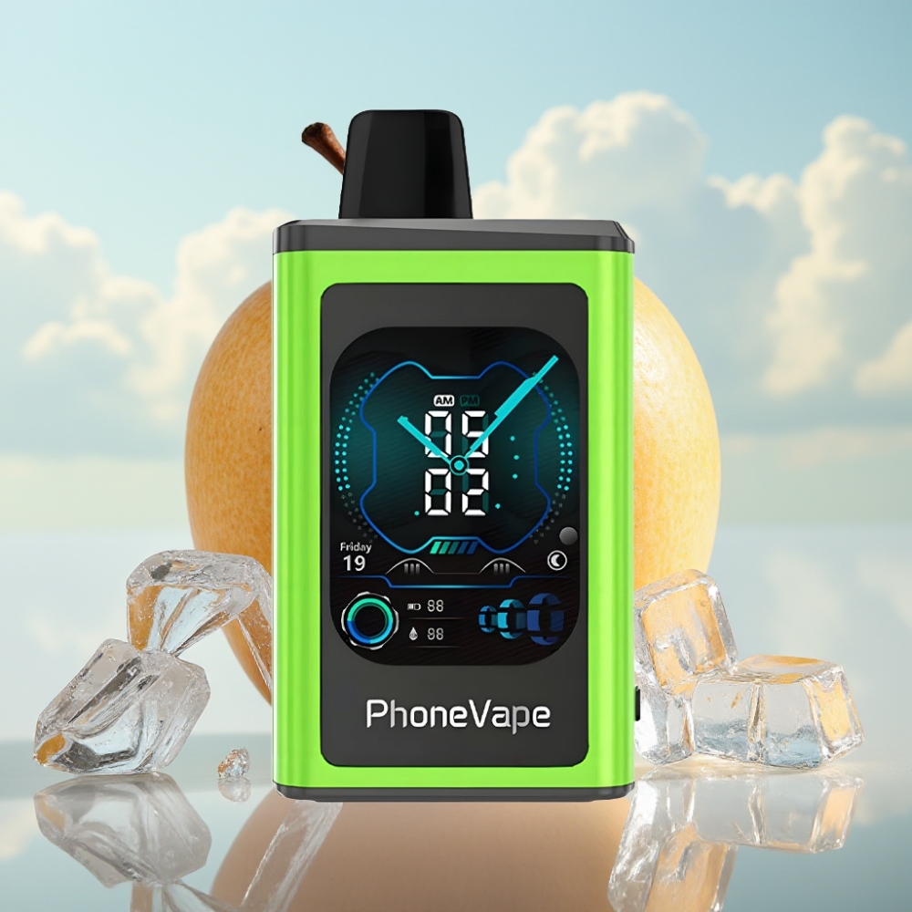 JNR PhoneVape 30000 puffs Dispozabil Vape Kisela Jabuka Led – 850mAh, Turbo Mod, Podesivi Protok Vazduha, 30000 pufova