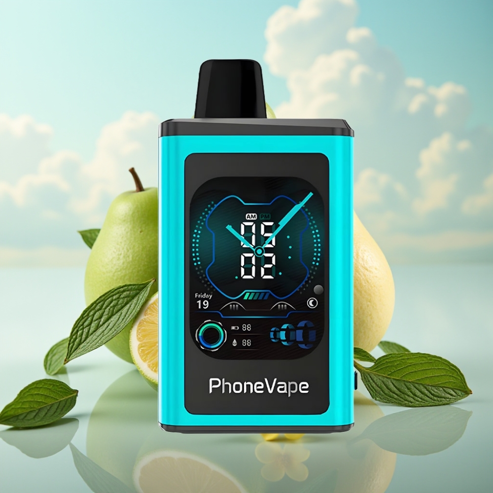 JNR PhoneVape 30000 puffs Dispozabil Vape Majami Mint, 850mAh, Turbo Mod, Podesivi Protok Vazduha, Ekran