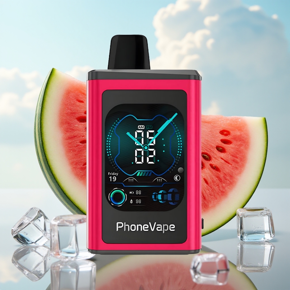 JNR PhoneVape 30000 pufova Dispozabil Vape Lubenica Led, 850mAh, Turbo Mode, Podesiv protok vazduha