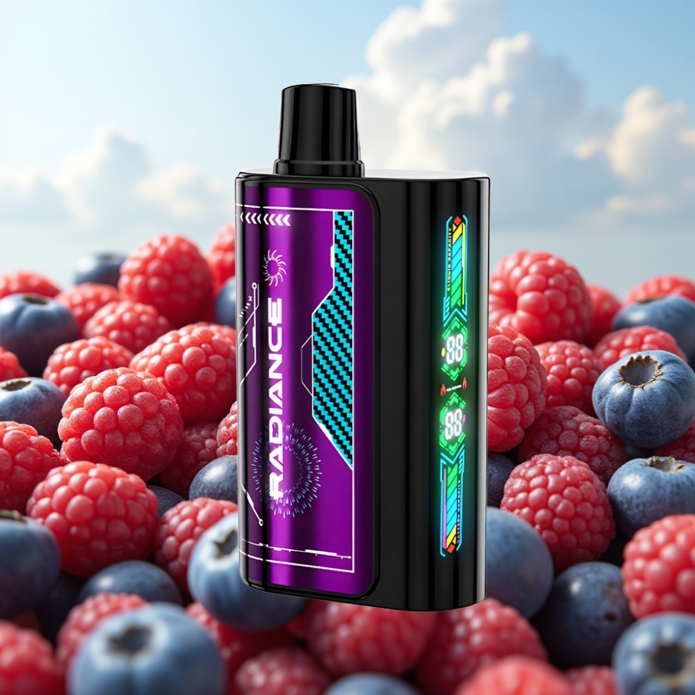 JNR Radiance 31000 Puffs Dispozabil Vape BOROVNICA KISELA MALINA - 28ml E-liquid, Dual Mesh Coil, 950mAh baterija