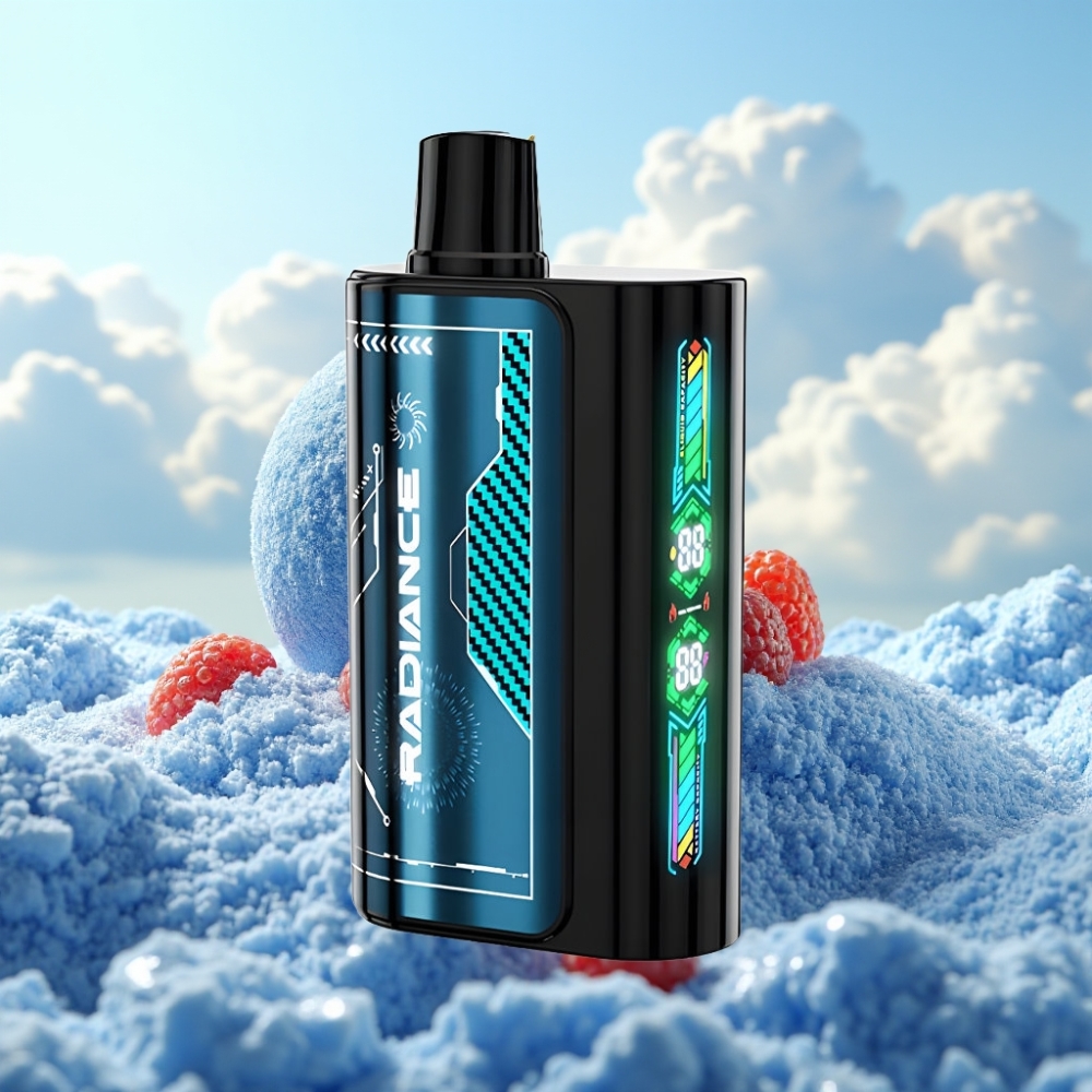 JNR Radiance 31000 Puffs Dispozabil Vape PLAVA MALINA LED – 28ml, Dual Mesh Coil, 950mAh