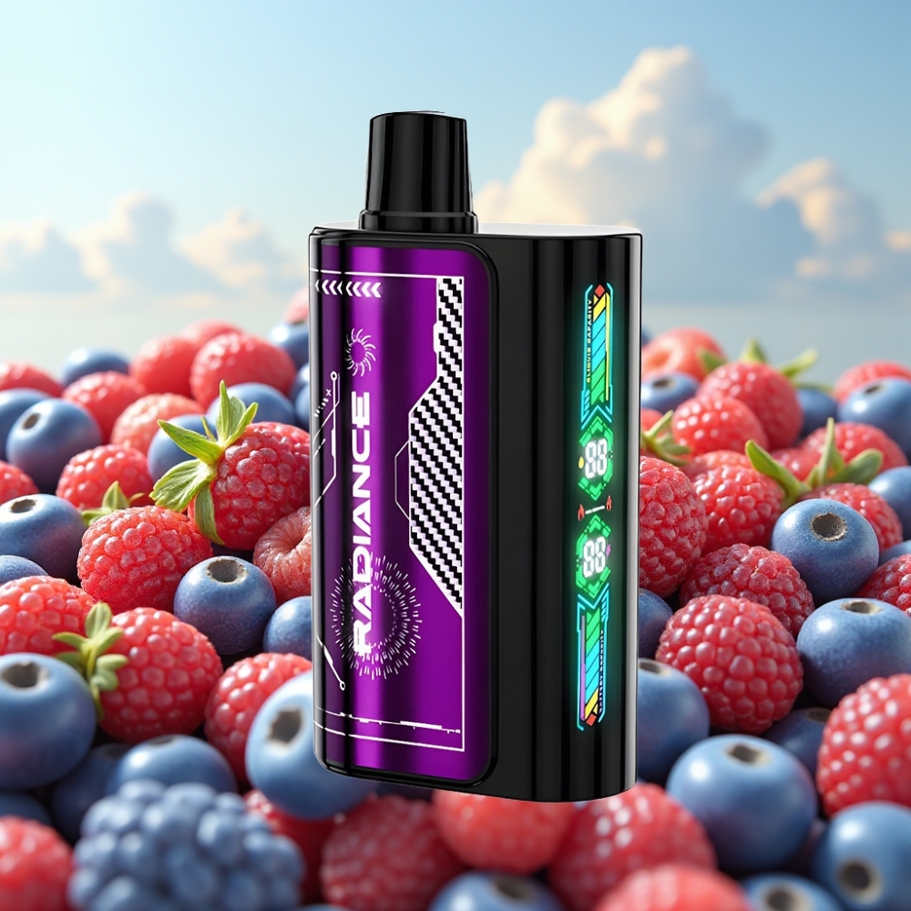 JNR Radiance 31000 Puffs Dispozabil Vape PLAVA MALINA TREŠNJA – 28ml, Dual Mesh Coil, 950mAh