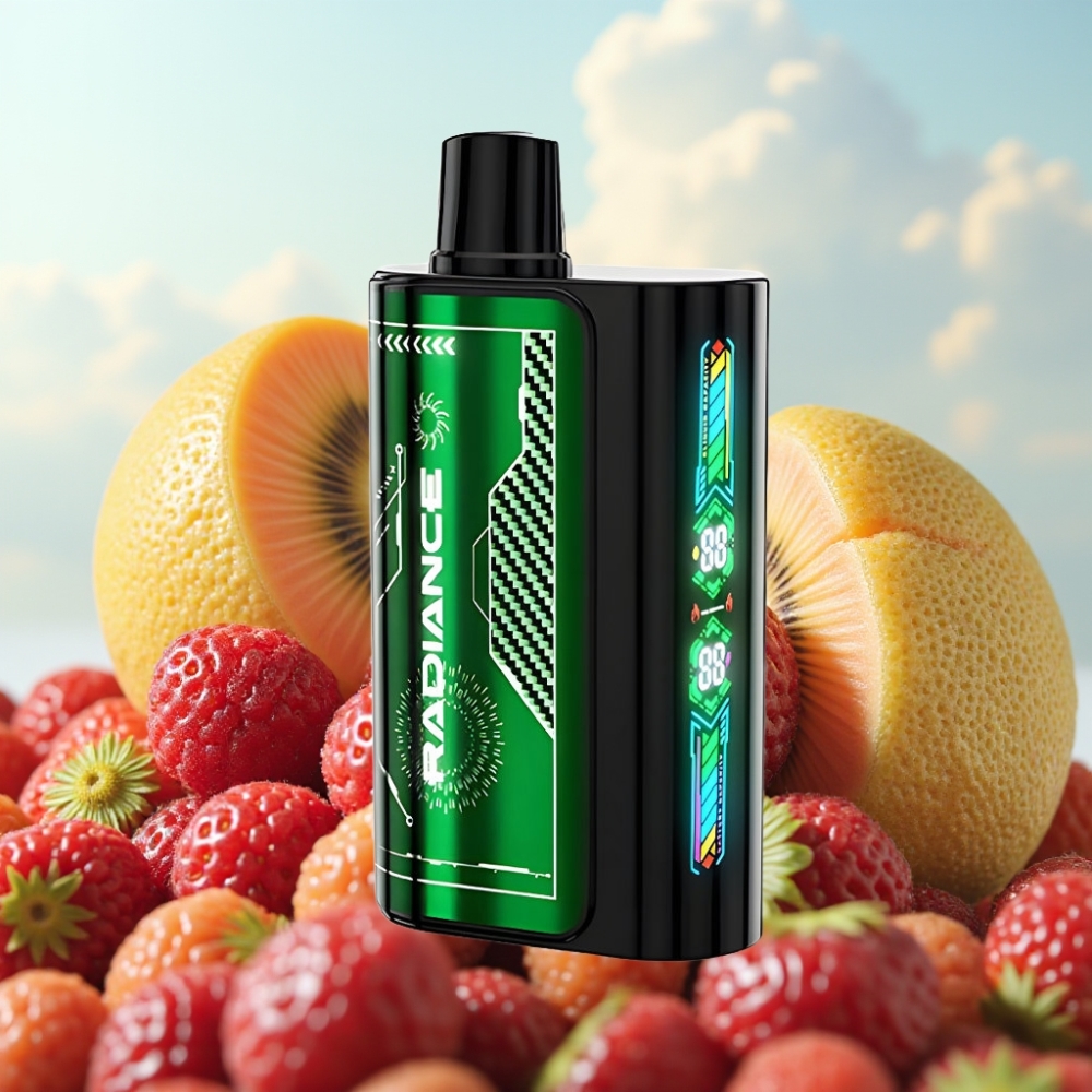 JNR Radiance 31000 Pufova Jednokratna Vape Jagoda Kivi, 28ml Tekućina, 950 mAh Baterija, Tip-C Punjenje