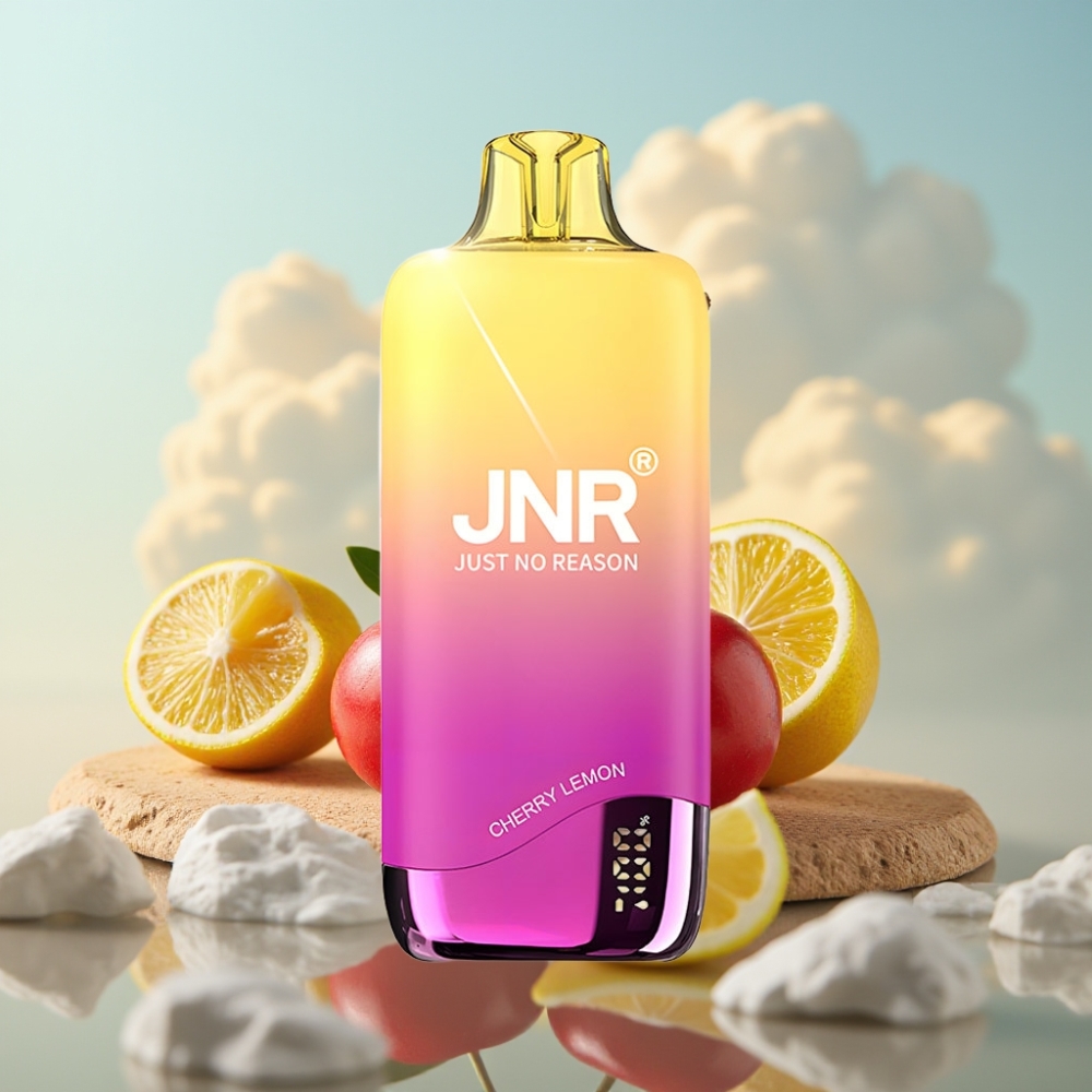 JNR Rainbow 10500 Pufova Jednokratna Vape – 10500 Pufova, 18ml Tečnost, 0.8ohm Mesh Kalem, USB Type-C, Višnja Limun