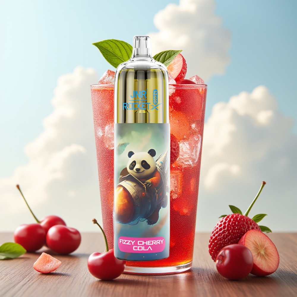 JNR Rocket-X 12400 Puffs Dispozabil Vape Gazirana Višnja Kola - Podešavanje Protoka Vazduha, RGB Svetla, 850mAh Baterija