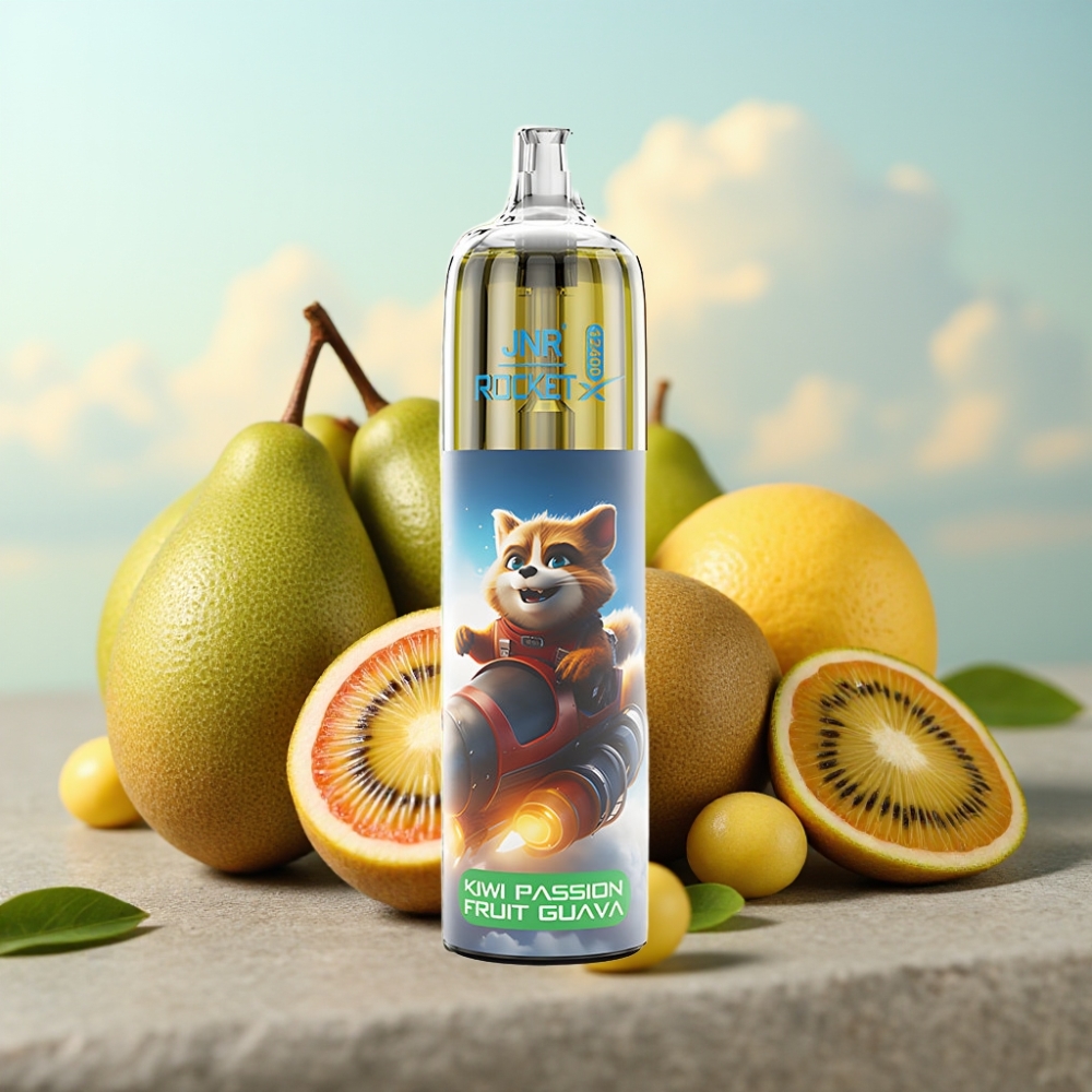 JNR Rocket-X 12400 Puffs Dispozabil Vape Kiwi Pasija Guava sa Podešavajućim Protokom Vazduha, RGB Svetlima i 850mAh Baterijom