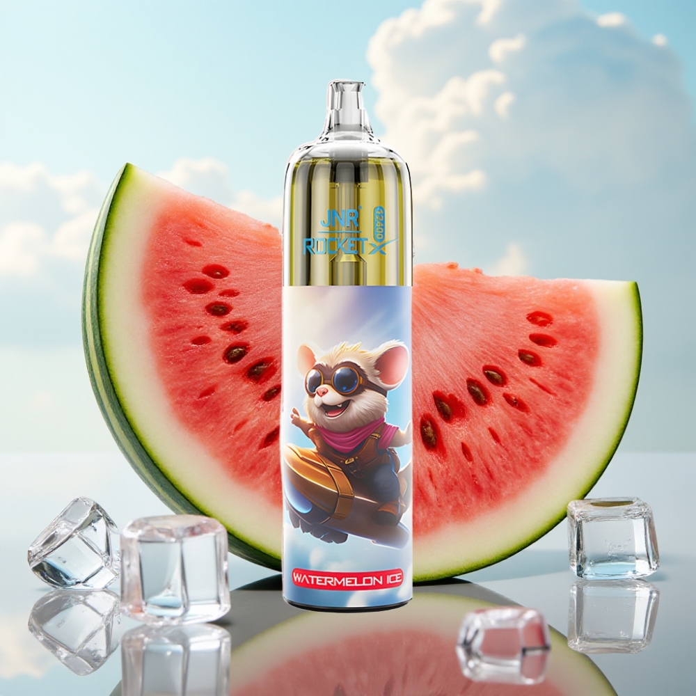 JNR Rocket-X 12400 Pufova Dispozabil Vape Lubenica Led – Podešavanje protoka vazduha, RGB svetla, 850mAh baterija