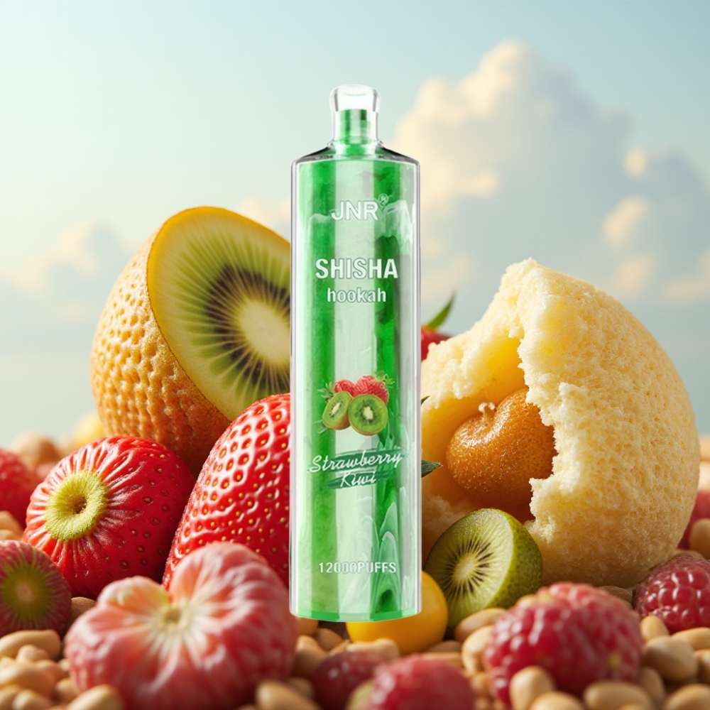 JNR Shisha Hookah 12000 Puffs Dispozabil Vape Jagoda-Kivi 12000 Pufova, 750mAh, 24ml