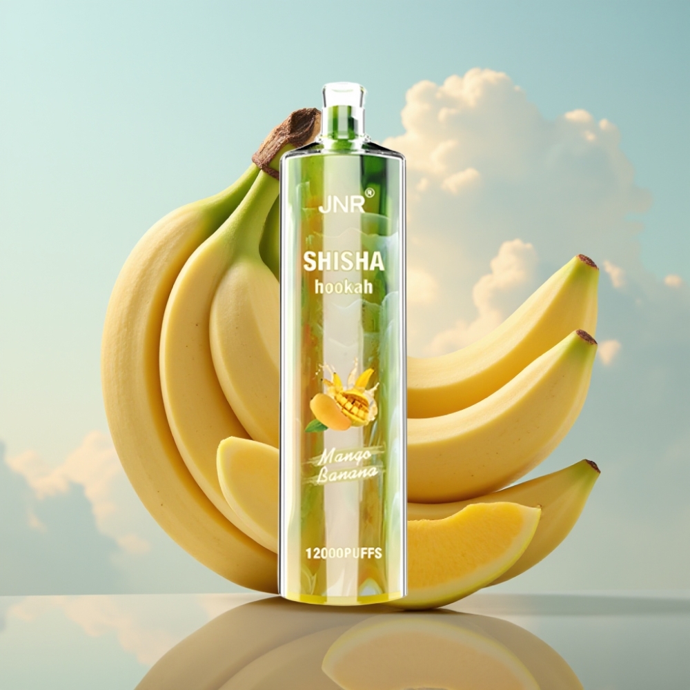 JNR Shisha Hookah 12000 Puffs Dispozabilna Vape Mango Banana, 24ml, 750mAh, Type-C punjenje