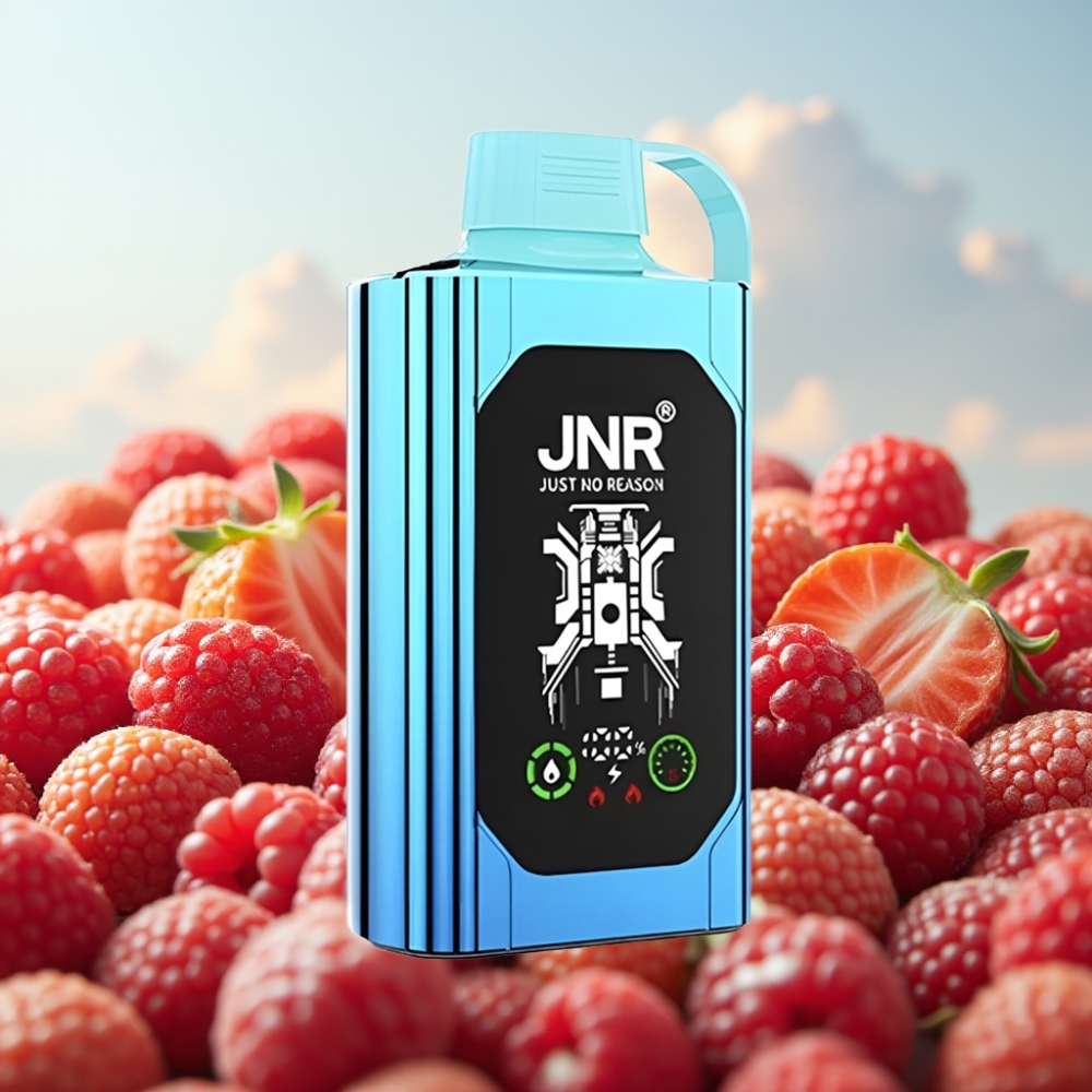 JNR Shisha Hookah Box 20500 Puffs - 25ml, Dual Mesh Coil, Type-C, Jagoda Malina Slatkiš