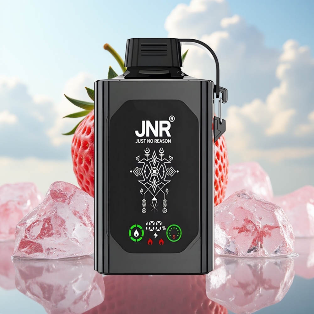 JNR Shisha Hookah Box 20500 Puffs Dispozabil Vape Jagoda Led – HD Display, 1000mAh, Type-C, Dual Mesh Coil