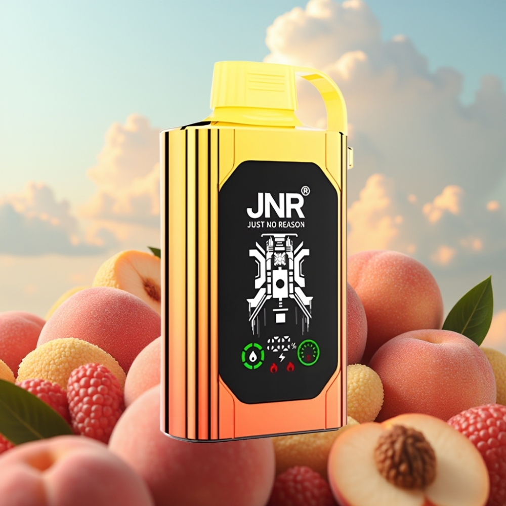 JNR Shisha Hookah Box 20500 Puffs Dispozabil Vape Sočne Breskve, 25ml, Dual Mesh Coil, Type-C