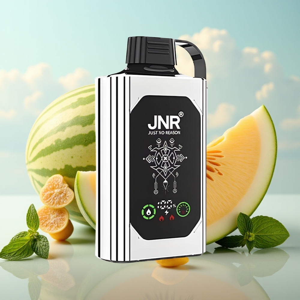 JNR Shisha Hookah Box 20500 Puffs Dispozabilna Vape – Duplo Dinja Met, HD Display, 25ml, Type-C Quick Charge