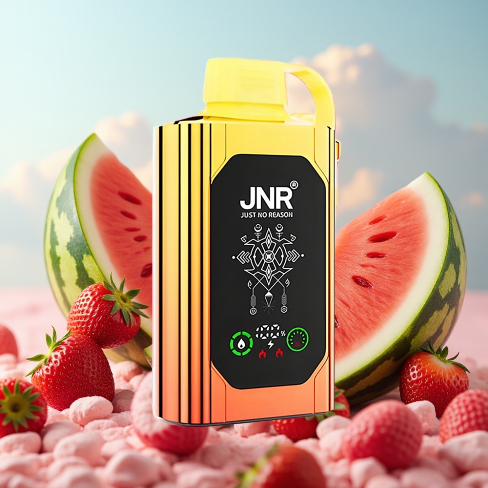 JNR Shisha Hookah Box 20500 Puffs Dvodispozitivni Vape Lubenica Jagoda Balon Žvaka sa HD ekranom, 25ml tečnosti, Dual Mesh Coil, Type-C punjenje