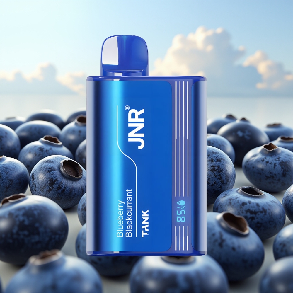 JNR Tank 10000 Pufova Dispozabil Vape – Borovnica i Ribizla, 20ml kapacitet, Digitalni displej, Dual Mesh Coil