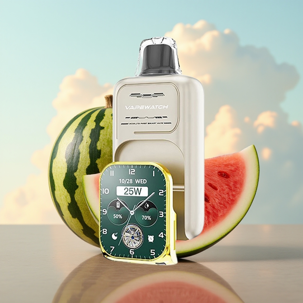 JNR VapeWatch 30000 Puffs Дисапозабилни Вејп Лубеница Лед – 30.000 пуфова, 1000mAh, Type-C