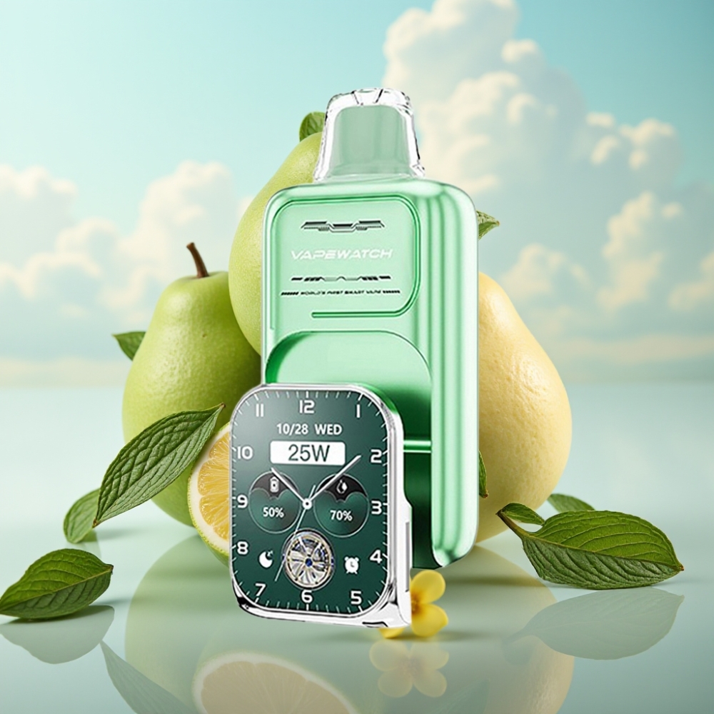 JNR VapeWatch 30000 Puffs – 30.000 puševa, 1000mAh, 19mL, 5% nikotina, Dual Mesh Coil, Miami nana