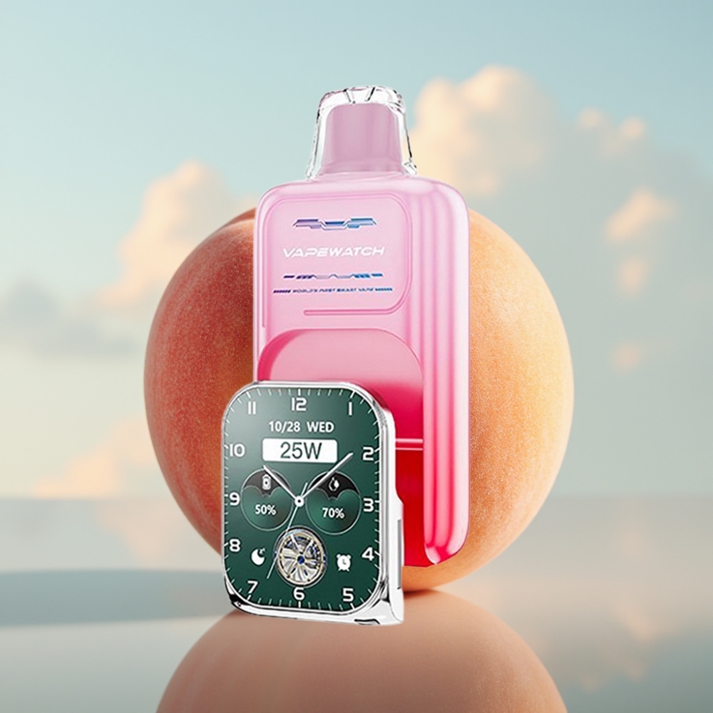 JNR VapeWatch 30000 Puffs Džordžija Breskva – 30.000 pufova, 1000mAh, 19mL, 5% nikotina