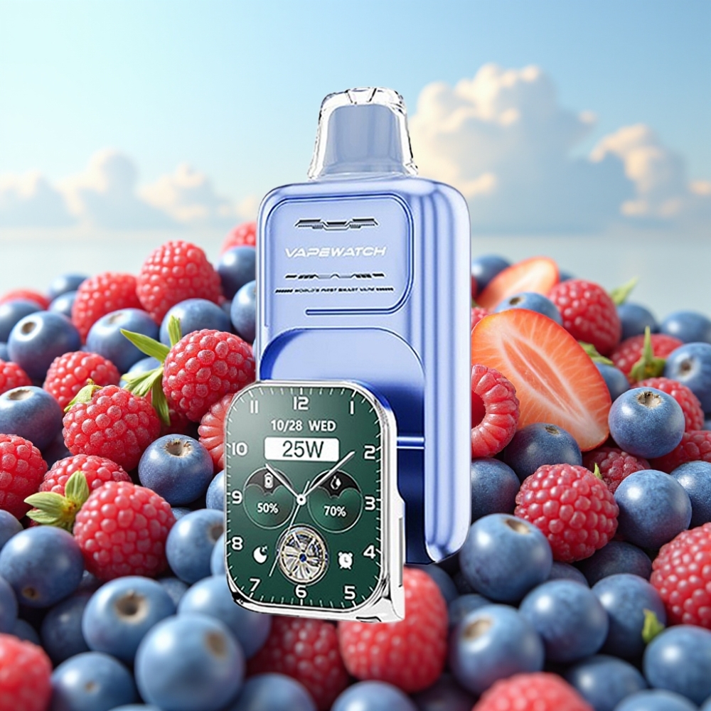 JNR VapeWatch 30000 Puffs Dispozabil Vape Plava Malina Led – 30,000 pufova, 1000mAh, 19mL, 5% nikotina